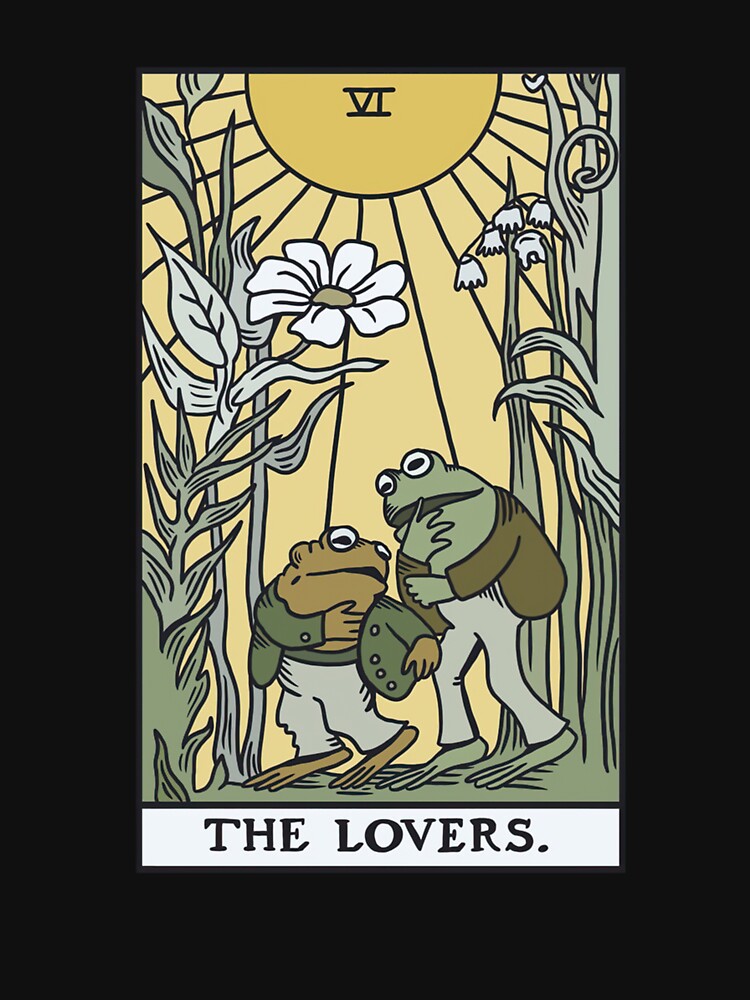The Lovers Frog Toad Tarot Card Cottagecore Frog Lover by taaddison50 T-Shirts, Hoodie, Sweatshirt (Image 3)
