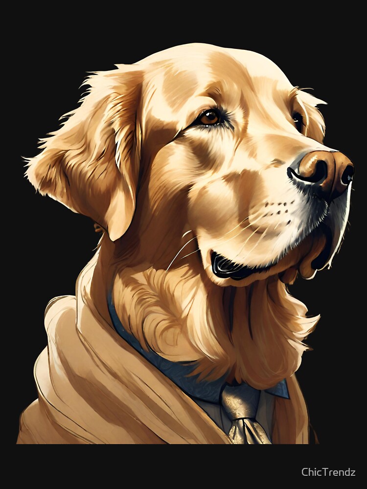 Regal Golden Retriever Portrait in Rich Tones by ChicTrendz T-Shirts, Hoodie, Sweatshirt | BlankRebels.com (Image 3)