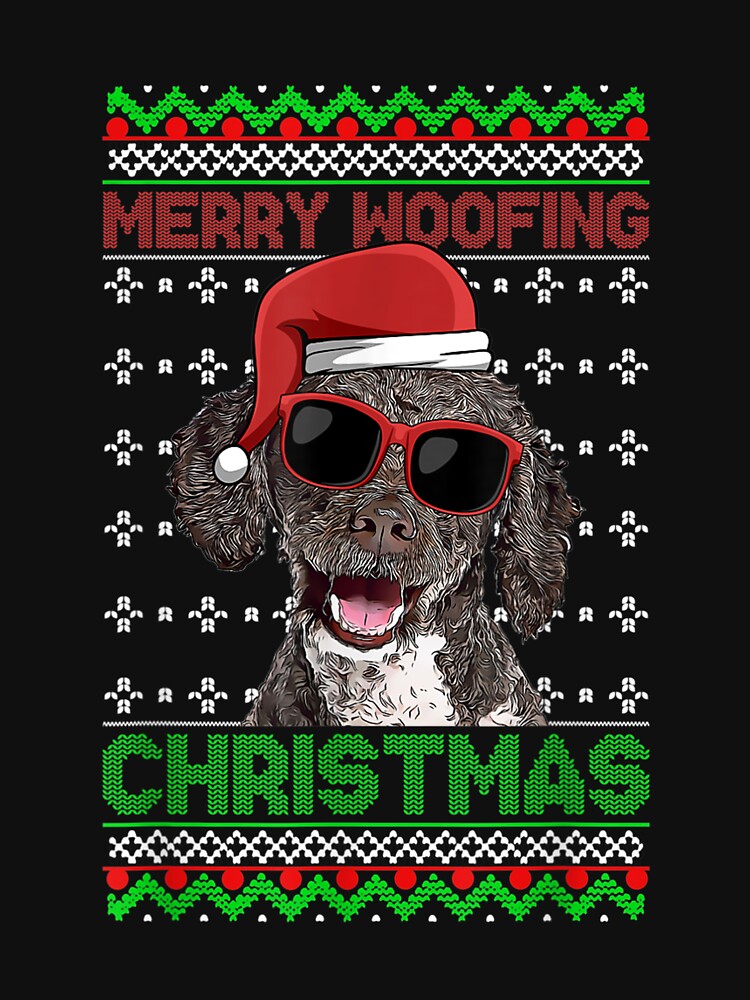 Spanish Water Dog Dog Funny Merry Woofing Christmas by mchargue12 T-Shirts, Hoodie, Sweatshirt | BlankRebels.com (Image 3)