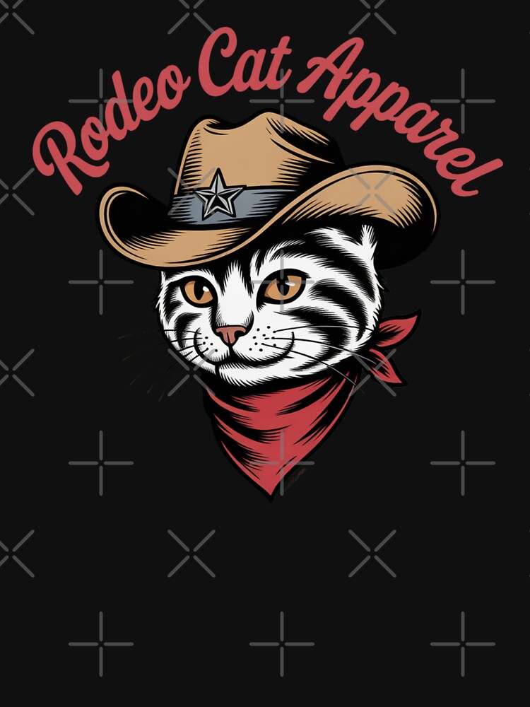 Vintage Rodeo Cat Cartoon Western Humor Playful Retro Style by chattsuede T-Shirts, Hoodie, Sweatshirt (Image 3)