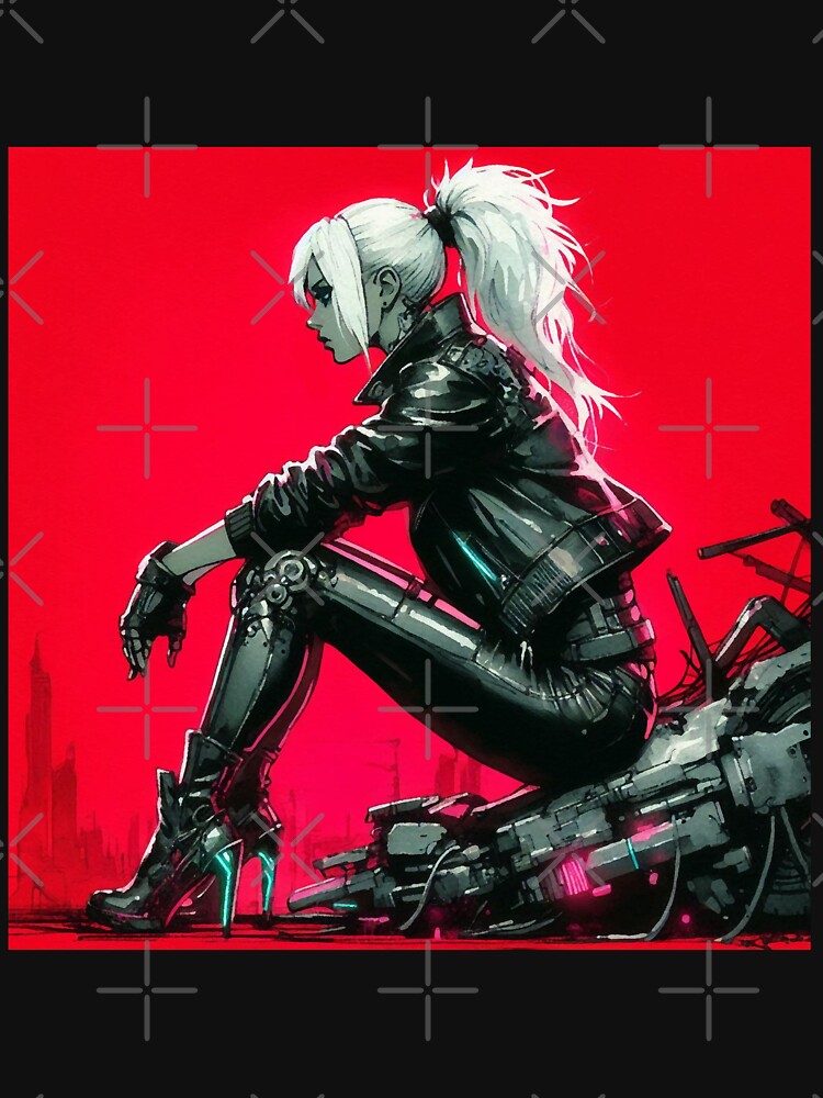 Cyberpunk  girl on the ruins by RESToRAPTOR T-Shirts, Hoodie, Sweatshirt | BlankRebels.com (Image 3)