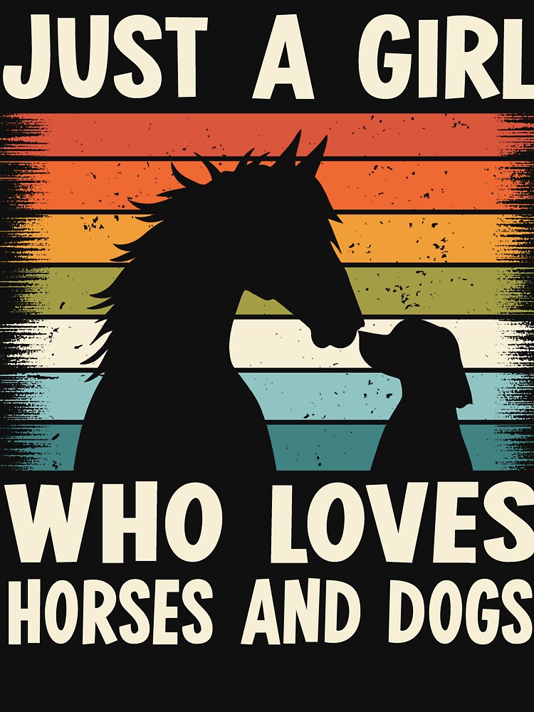 Retro Girl Loves Horses and Dogs Shirt by TinaMDedrick Hoodie, Sweatshirt | BlankRebels.com (Image 3)