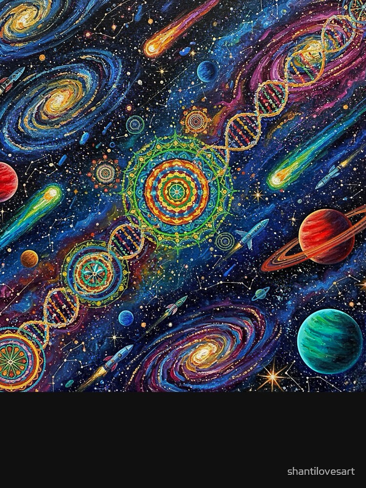 Trippy Cosmos by shantilovesart T-Shirts, Hoodie, Sweatshirt | BlankRebels.com (Image 3)