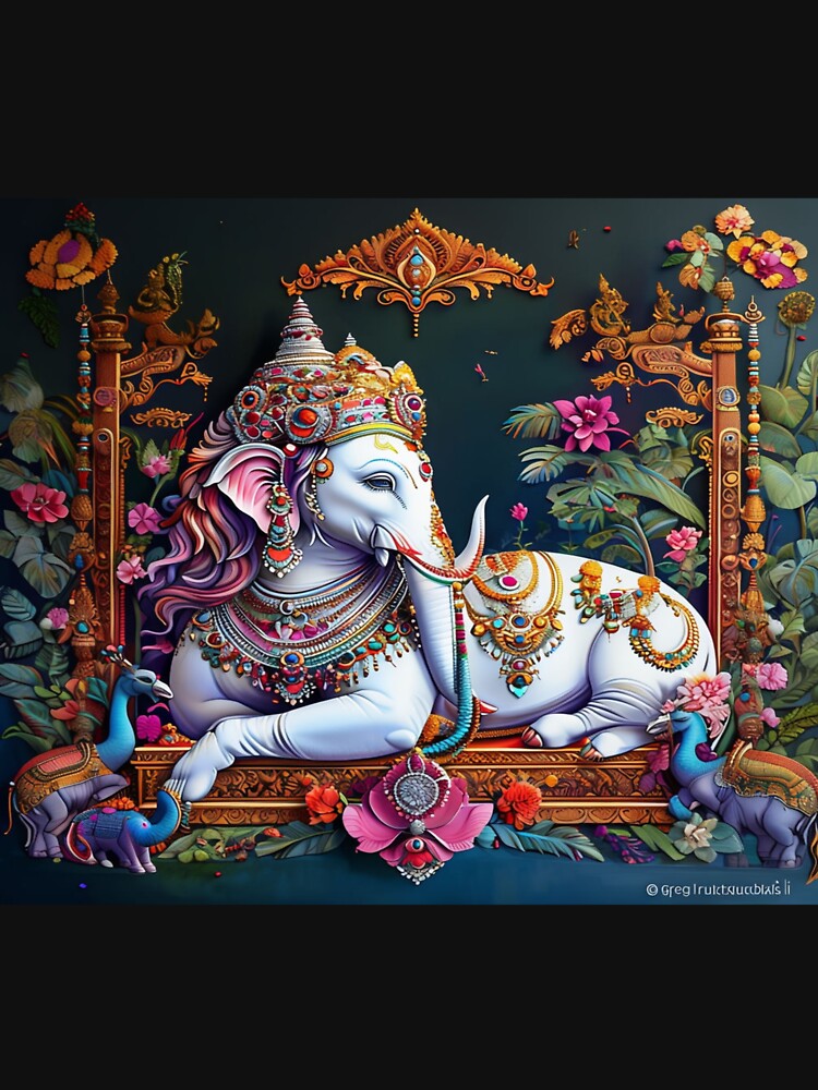 Indian unicorn in an exotic garden by Collection de trésors T-Shirts, Hoodie, Sweatshirt | BlankRebels.com (Image 3)