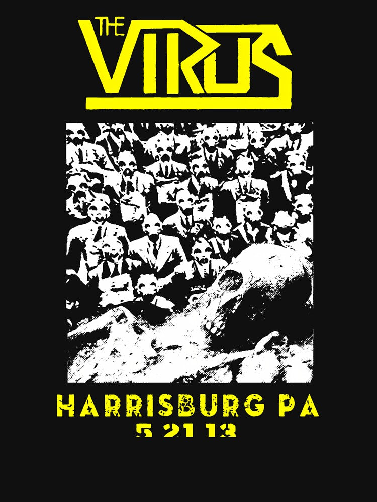 Yellow Typography Experimental Metal The Virus Harrisburg PA 2112 by Akerue00 T-Shirts, Hoodie, Sweatshirt (Image 3)