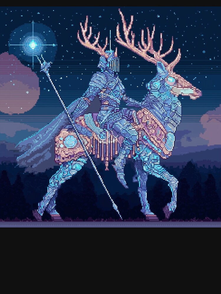 Space Knight Pixel Art by Kaos-Bit T-Shirts, Hoodie, Sweatshirt | BlankRebels.com (Image 3)