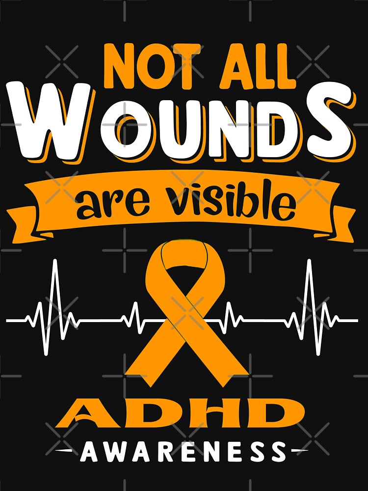 ADHD Awareness Not All Wounds Are Visible by Victormoratalla T-Shirts, Hoodie, Sweatshirt | BlankRebels.com (Image 3)