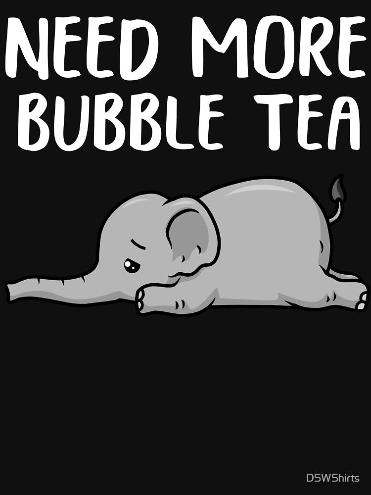 Bubble Tea Elephant Shirt Kids Cute Boba Tea Gift Bubble Tea by DSWShirts Hoodie, Sweatshirt | BlankRebels.com (Image 3)