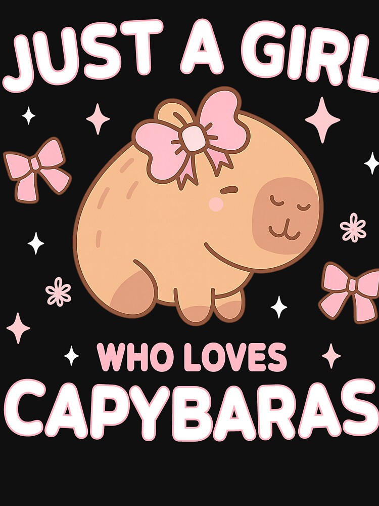 Cute Capybara Girl Sticker – Kawaii Animal Lover Design by LarryMBrown T-Shirts, Hoodie, Sweatshirt (Image 3)