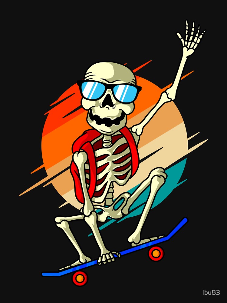 Skateboard Skeleton Skating Skater by Ibu83 T-Shirts, Hoodie, Sweatshirt | BlankRebels.com (Image 3)