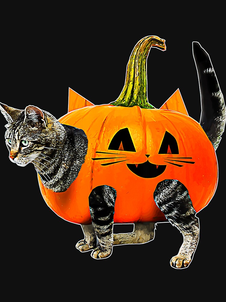 Funny Halloween Pumpkin Cat by Garland MKnottJr T-Shirts, Hoodie, Sweatshirt | BlankRebels.com (Image 3)