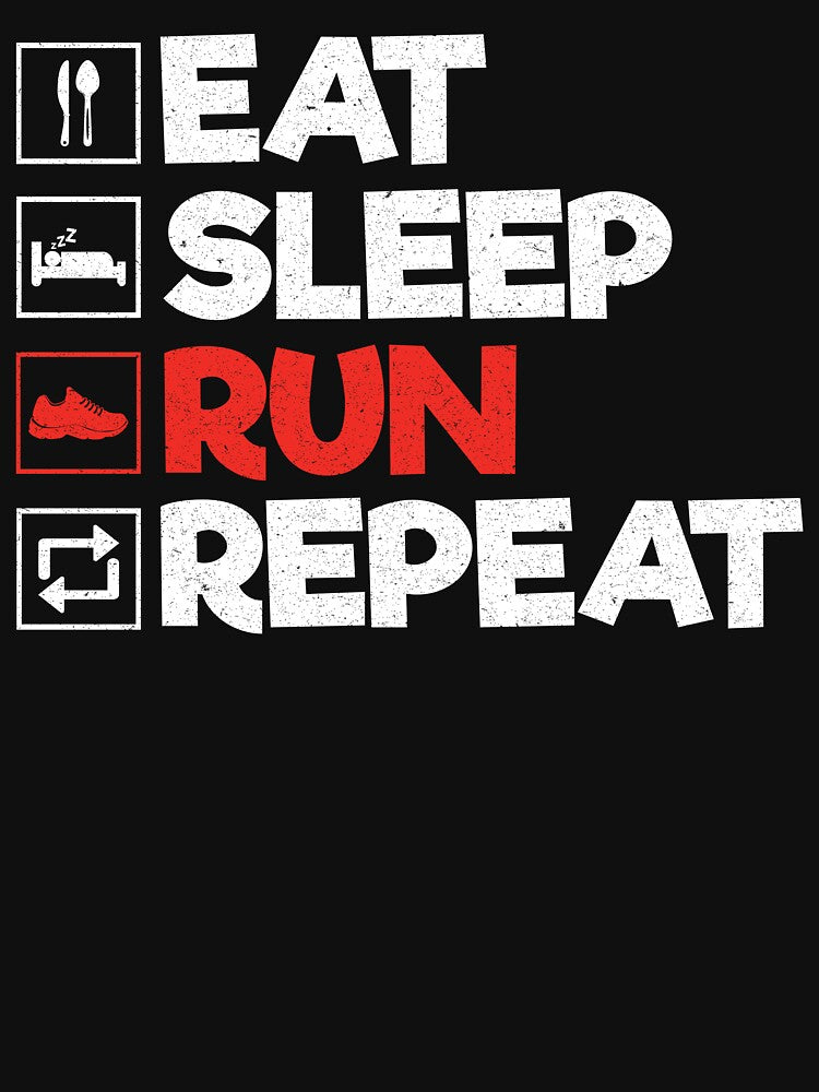 Eat Sleep Run Repeat: Funny Running Athletic Runner by Adexyl T-Shirts, Hoodie, Sweatshirt | BlankRebels.com (Image 3)