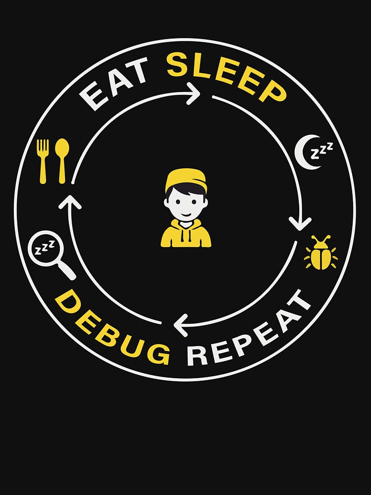 Eat Sleep Debug Repeat T-Shirt  Programmer Developer Coding Life Shirt by Design-Pro-21 Hoodie, Sweatshirt (Image 3)