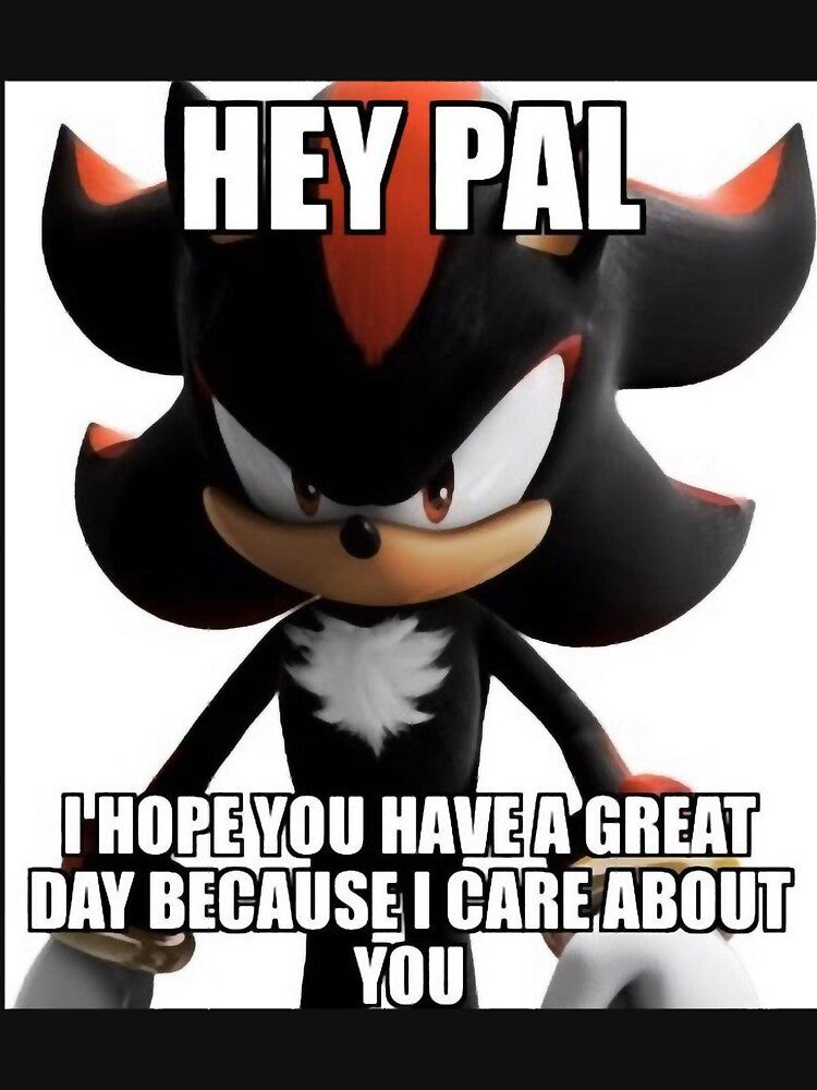 Shadow the Hedgehog Hey Pal Meme by Reetwarnick0 T-Shirts, Hoodie, Sweatshirt | BlankRebels.com (Image 3)