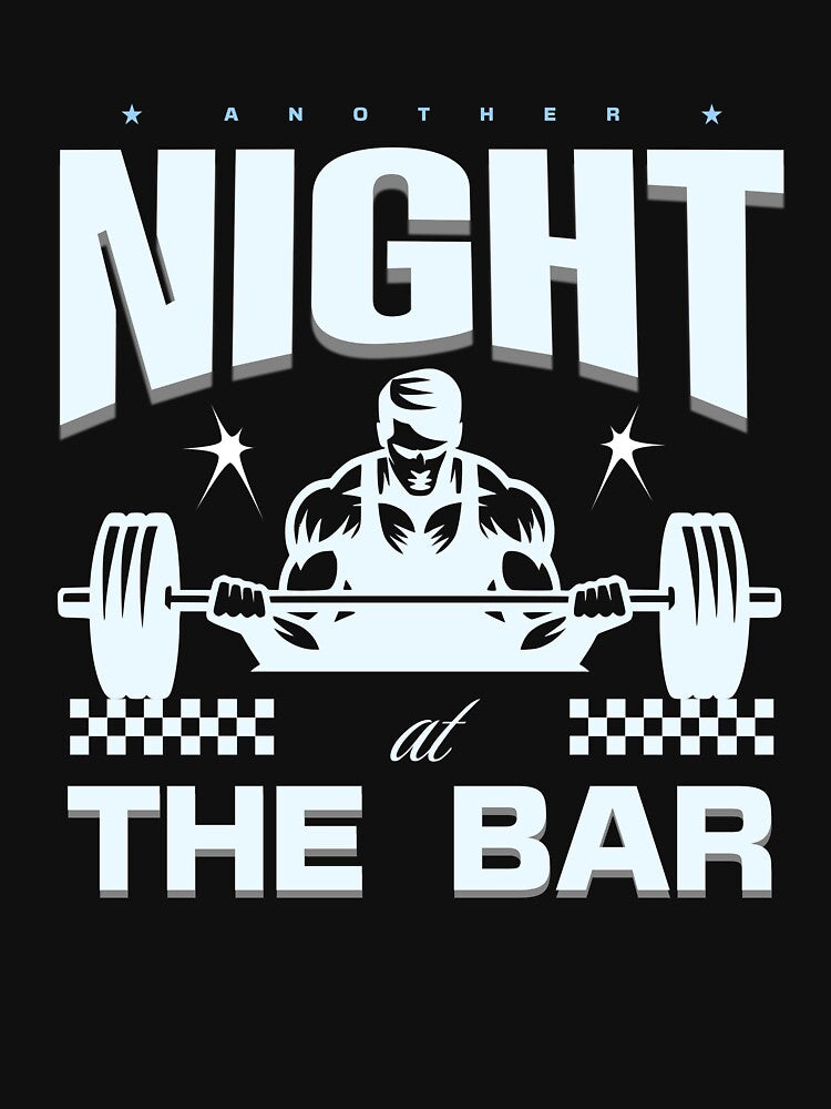 Another Night At The Bar - Funny Gym Weightlifting Pun by Abaseen T-Shirts, Hoodie, Sweatshirt | BlankRebels.com (Image 3)