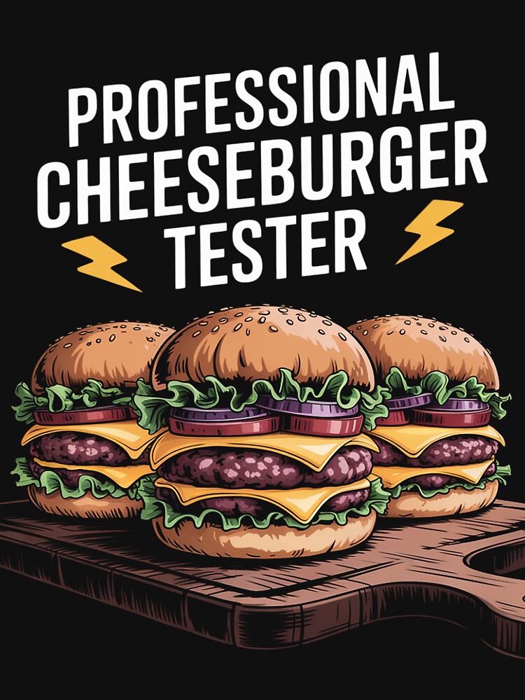 Professional Cheeseburger Tester, Burger Lover Burger Junkie by gerardostokes T-Shirts, Hoodie, Sweatshirt (Image 3)