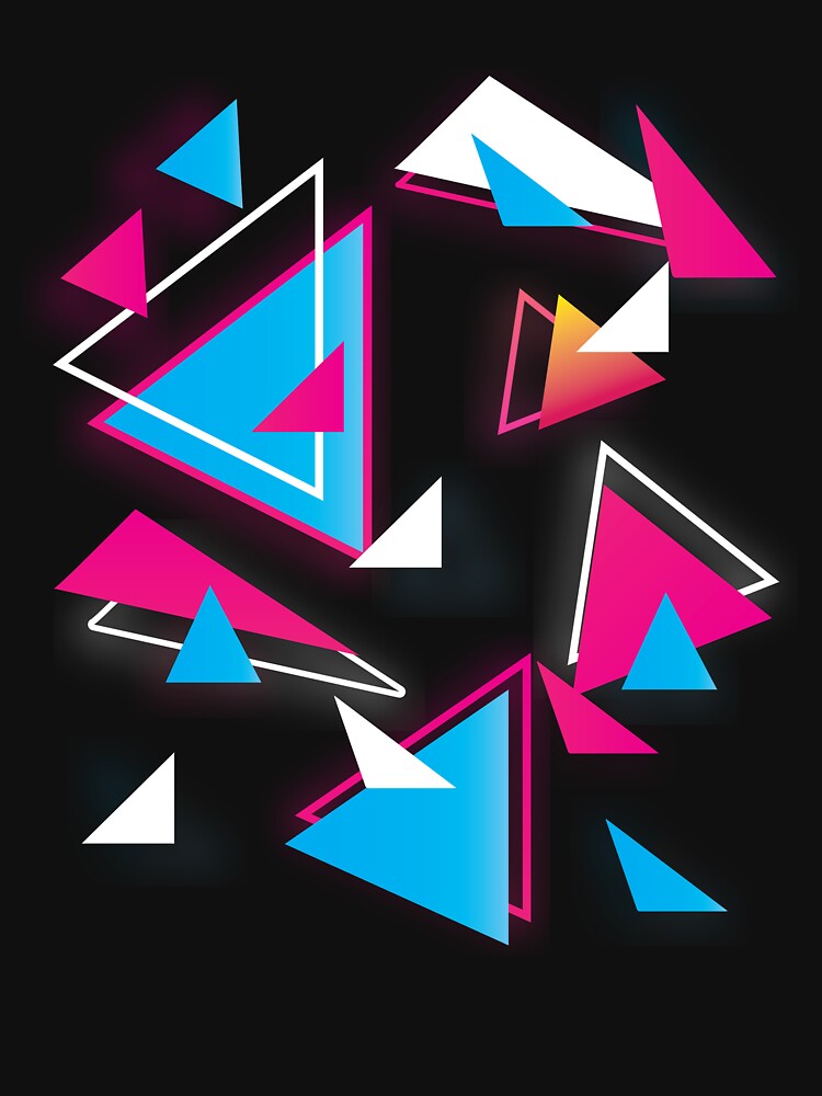 Vaporwave Geometric Aesthetic Style Vaporwave Triangles Gear by DynamicDesign T-Shirts, Hoodie, Sweatshirt (Image 3)