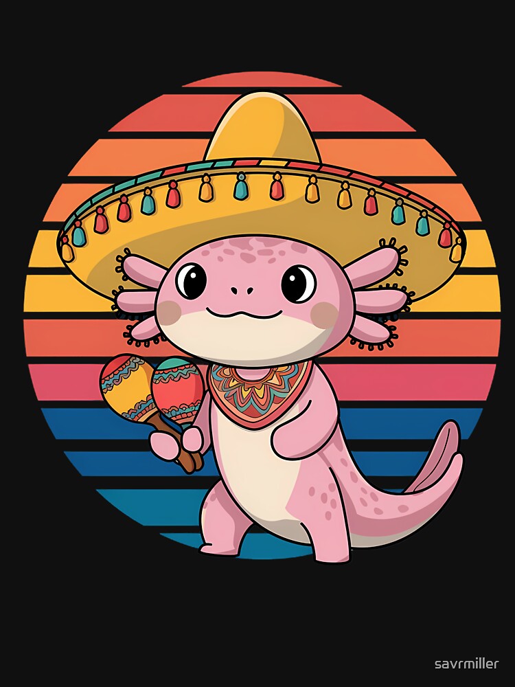 Axolotl Cinco De Mayo by savrmiller T-Shirts, Hoodie, Sweatshirt | BlankRebels.com (Image 3)