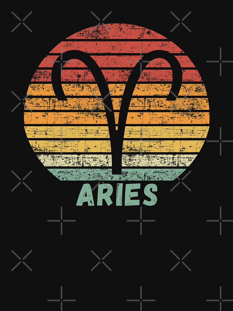 Retro Vintage Astrology Zodiac Aries Star Sign T-Shirts, Hoodie, Sweatshirt
