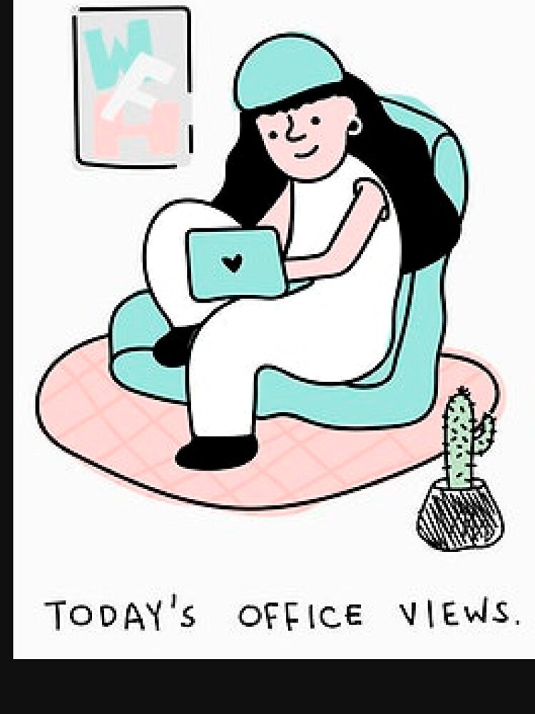 New Home Office View, Remote Works.  Fun Gifts, Apparel, Home Decor For Working At Home. by lduke47 T-Shirts,... (Image 3)