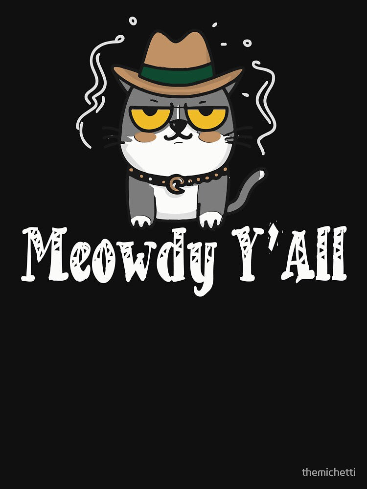 Meowdy Y'all | Texan Cowboy Cat Meowdy | Western Cowboy Gifts for Dad | Cat Cowboy Hat Meme | Kitten Cowboy by... (Image 3)