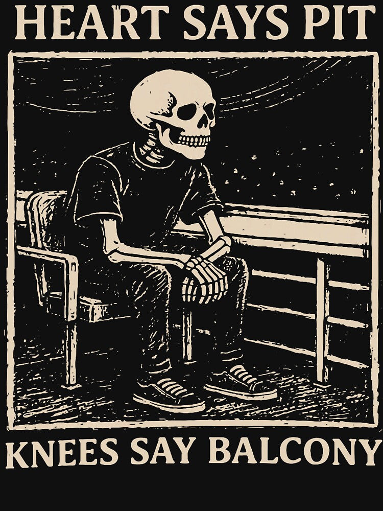 Heart Says Pit Knees Say Balcony Retro Vintage by Michasstuckey T-Shirts, Hoodie, Sweatshirt | BlankRebels.com (Image 3)