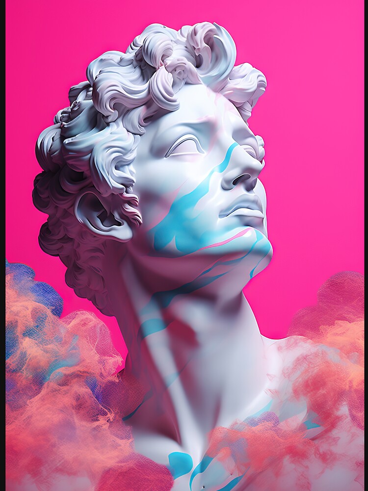 Neon Nostalgia: Ancient Bust Vaporwave Realm T-Shirts, Hoodie, Sweatshirt
