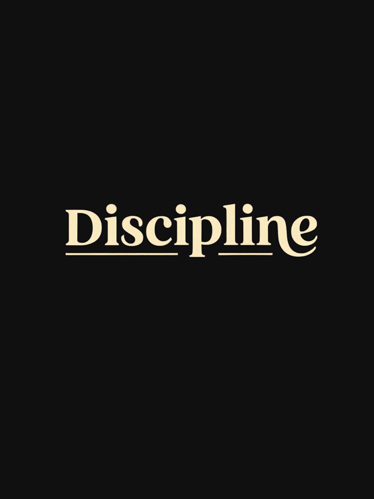 Discipline – Minimalist Motivational Typography Quote Design by A1MarketDesigne