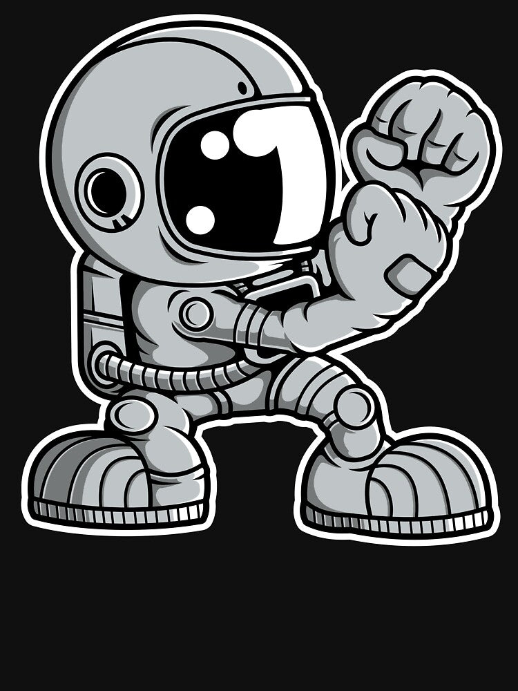 Astronaut Fighting Fighter - Funny Outer Space Lovers by Desteroids T-Shirts, Hoodie, Sweatshirt | BlankRebels.com (Image 3)