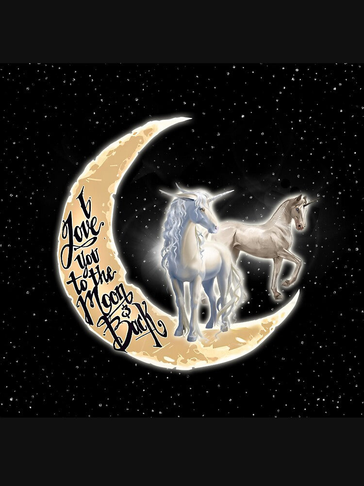 Love You To The Moon And Back Unicorn by VickyCloset T-Shirts, Hoodie, Sweatshirt | BlankRebels.com (Image 3)