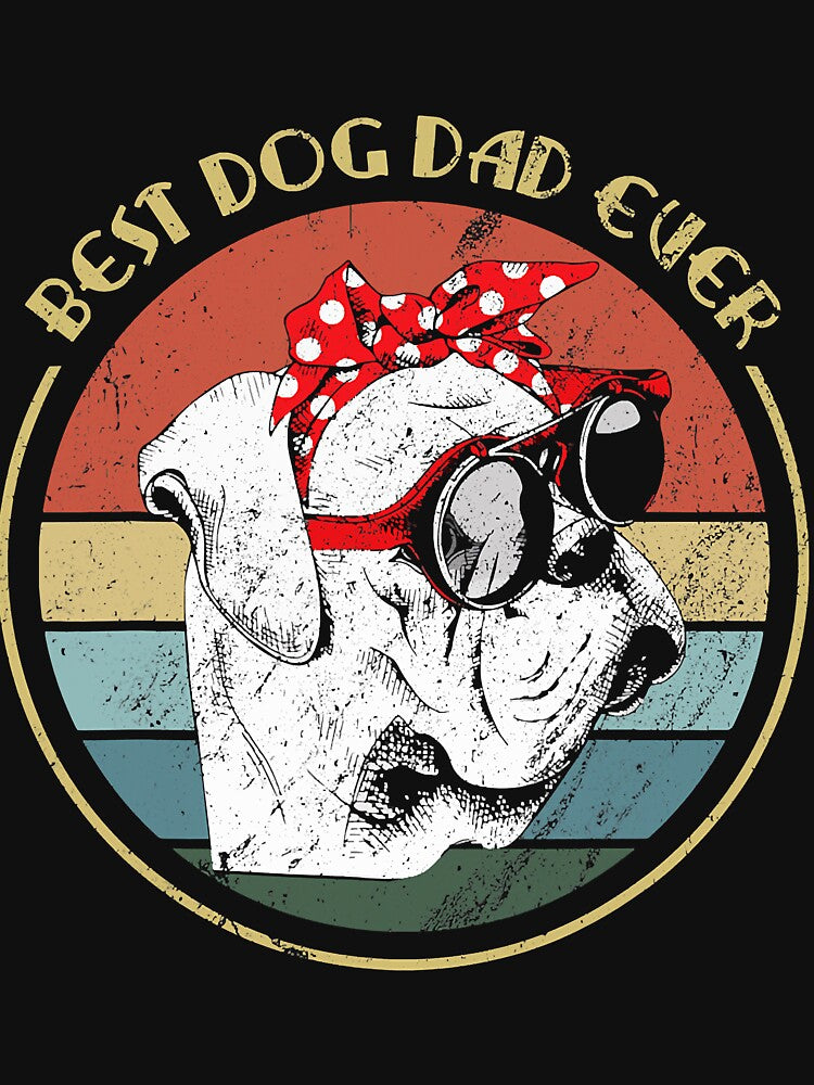English Bulldog Best Dog Dad Ever Vintage by RorenSteven T-Shirts, Hoodie, Sweatshirt | BlankRebels.com (Image 3)
