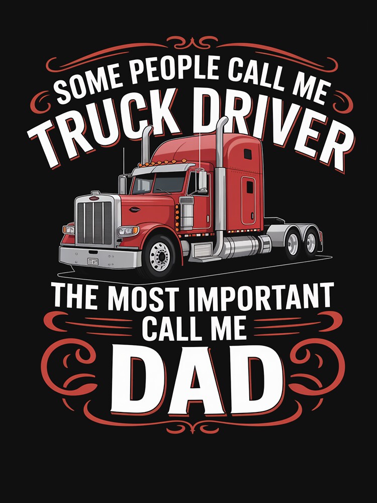 Truck Driver Dad by MeowtivationP T-Shirts, Hoodie, Sweatshirt | BlankRebels.com (Image 3)