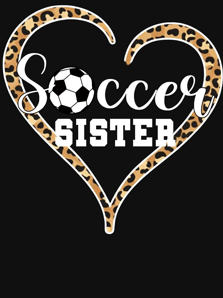 Leopard Soccer Sister Heart Design by LarryMBrown