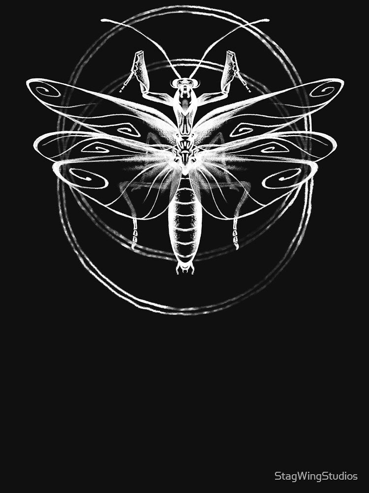 Copy of Praying Mantis (black) by StagWingStudios T-Shirts, Hoodie, Sweatshirt | BlankRebels.com (Image 3)