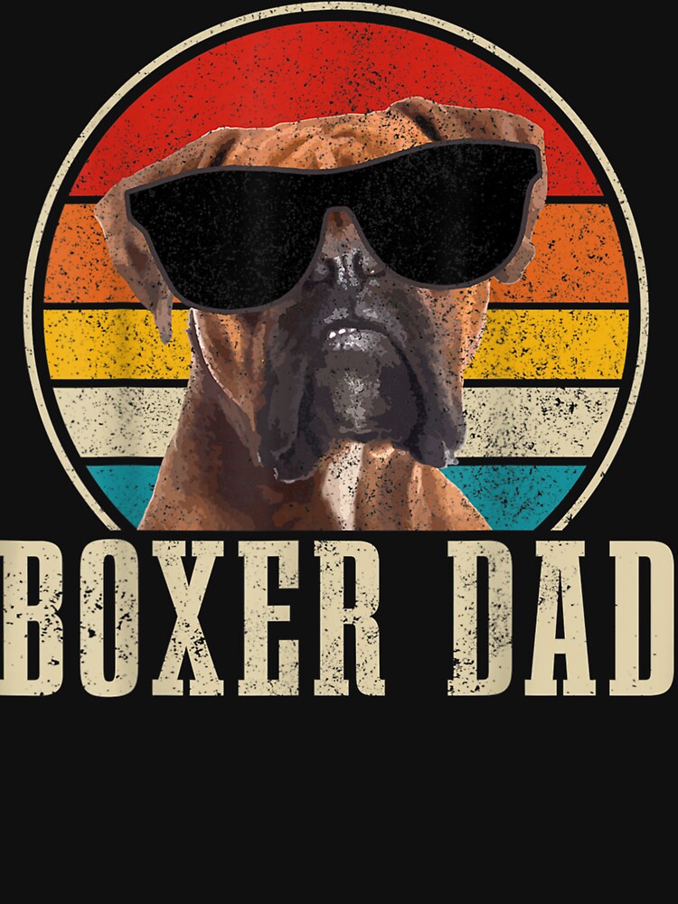 Mens Boxer Dad Vintage Funny Boxer Dog Owner by maichje T-Shirts, Hoodie, Sweatshirt | BlankRebels.com (Image 3)