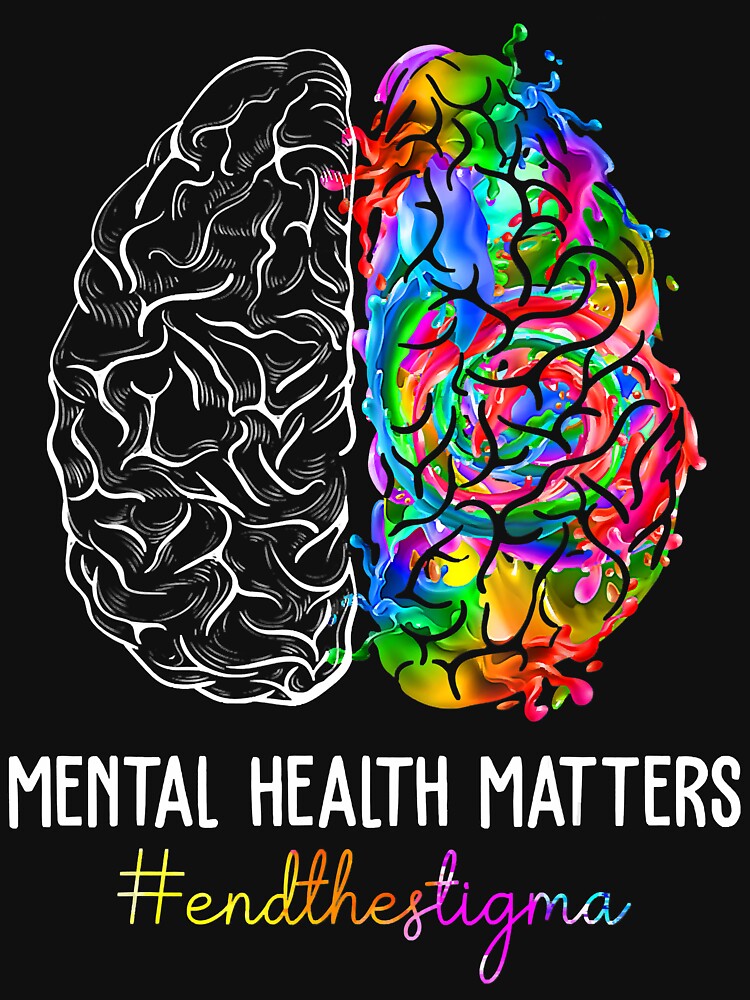 End The Stigma Mental Health Matters Mental Awareness by BrandyBare T-Shirts, Hoodie, Sweatshirt | BlankRebels.com (Image 2)
