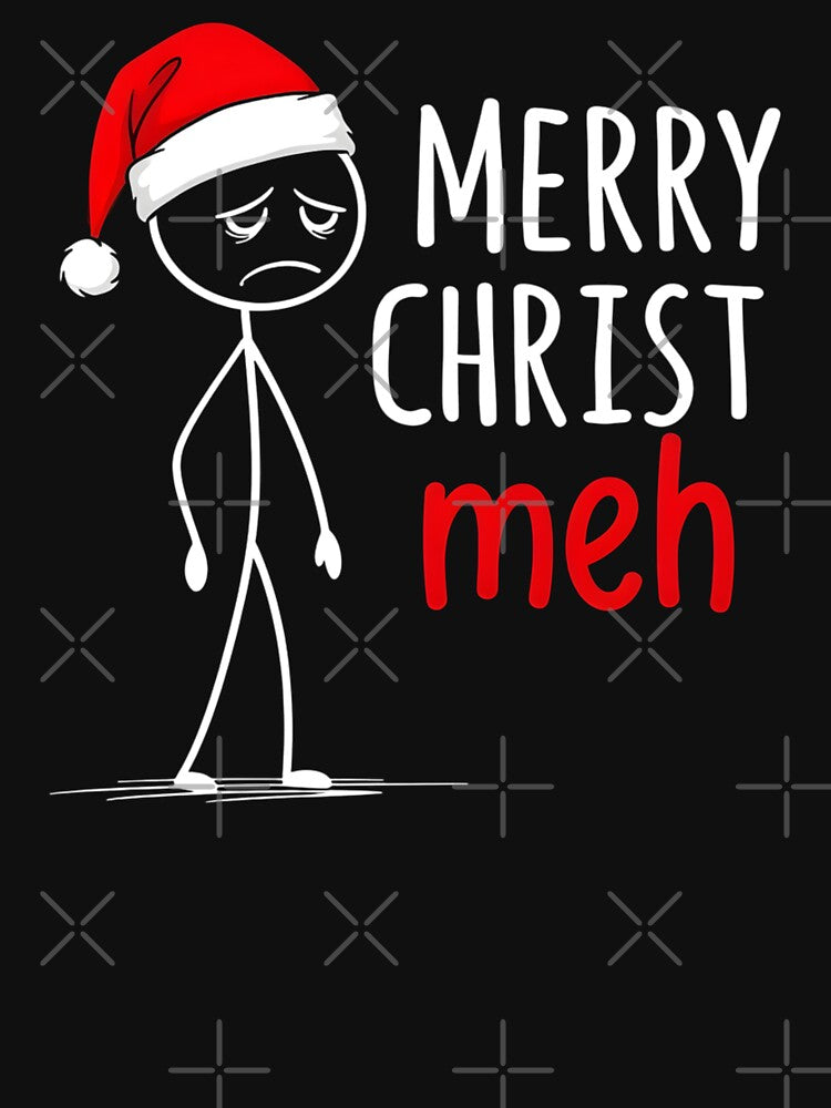 Merry Christ-Meh Funny Christmas Introvert by BakeryDozen T-Shirts, Hoodie, Sweatshirt | BlankRebels.com (Image 3)