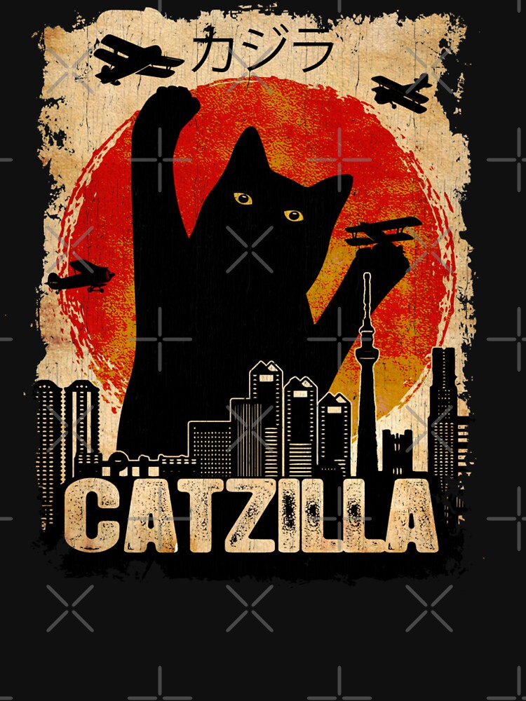 Vintage Catzilla Funny Black Cat T-Shirt by Daily Grind 19 Hoodie, Sweatshirt | BlankRebels.com (Image 2)