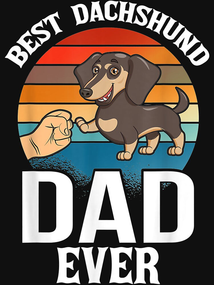 Best Dog Dad Ever Dachshund Retro Vintage by ErnestoStudio T-Shirts, Hoodie, Sweatshirt | BlankRebels.com (Image 3)