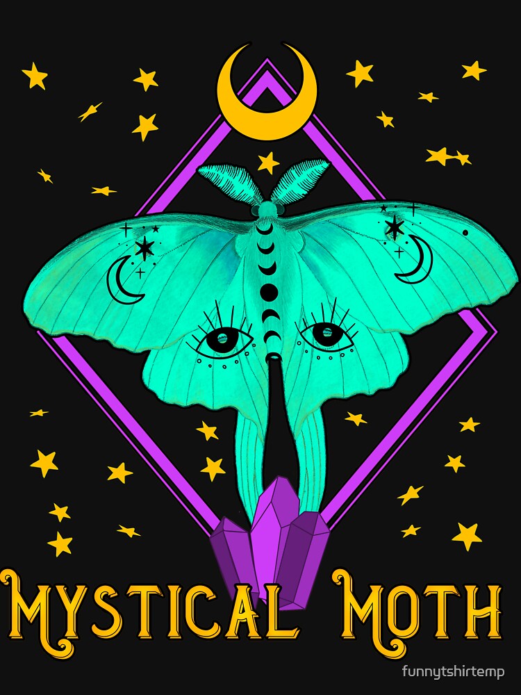 Mystical Moth Luna Moth Butterfly Moon Goblincore by funnytshirtemp T-Shirts, Hoodie, Sweatshirt | BlankRebels.com (Image 3)