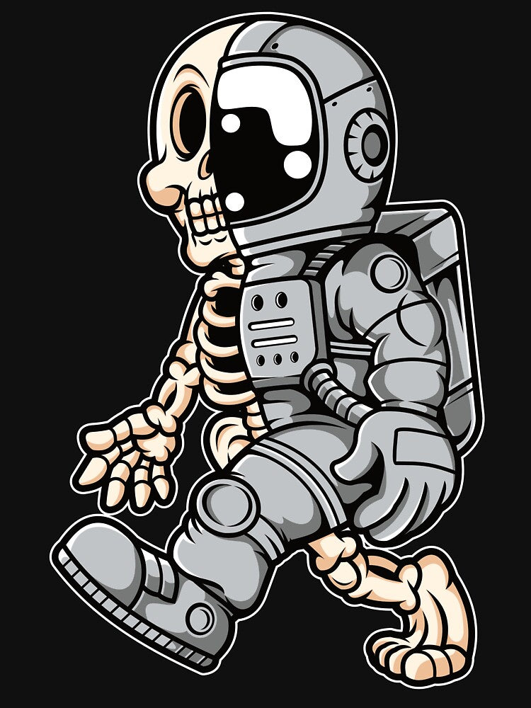Astronaut Half Skull - Funny Outer Space Lovers by Desteroids T-Shirts, Hoodie, Sweatshirt | BlankRebels.com (Image 3)