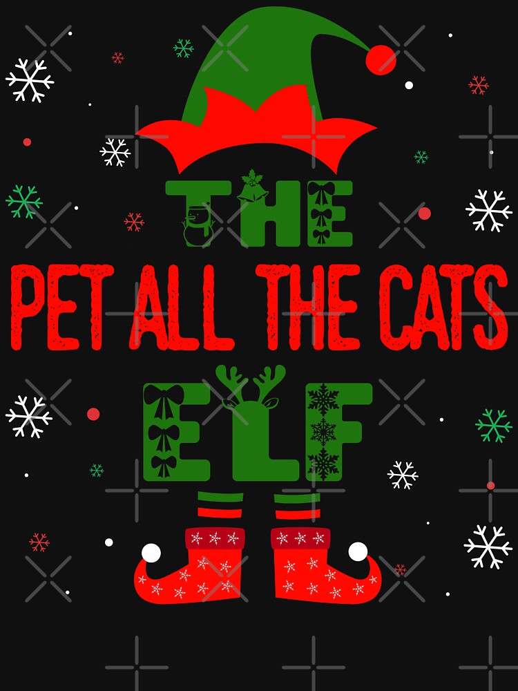 Family Christmas Matching Squad Outfit Elf Funny Cat Lover by artworkbyrihen T-Shirts, Hoodie, Sweatshirt (Image 3)