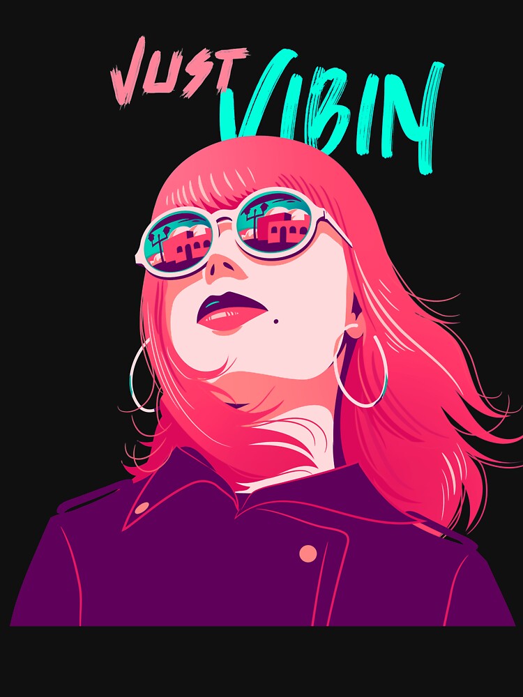 Vaporwave Vibin Girl by AboveRockDesign T-Shirts, Hoodie, Sweatshirt | BlankRebels.com (Image 3)