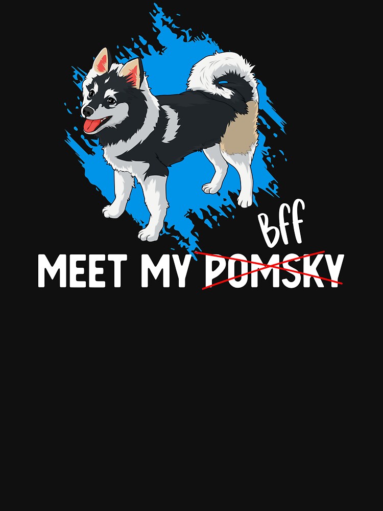 Funny Meet My BFF Pomsky Pet Dog Owners design by jakehughes2015 T-Shirts, Hoodie, Sweatshirt | BlankRebels.com (Image 3)