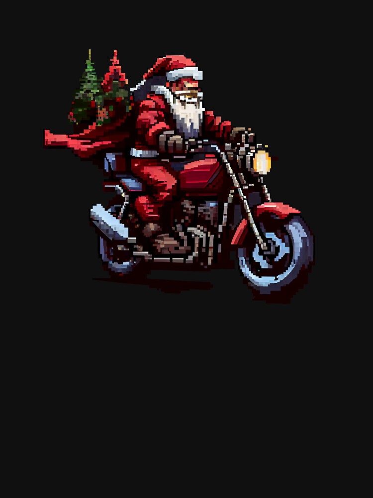 Santa with motocycle. 2 by Pixelarium