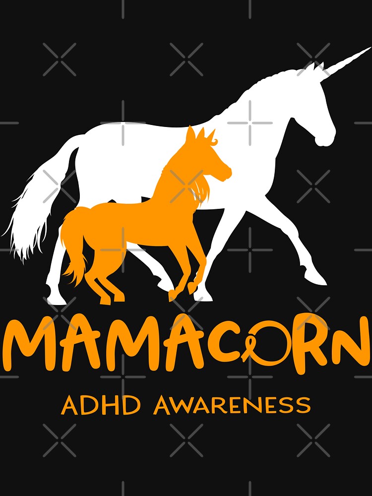 ADHD Awareness Mama Unicorn Mamacorn Support ADHD Warrior by RunningShop T-Shirts, Hoodie, Sweatshirt (Image 2)