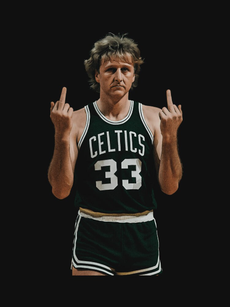 Larry Bird MIDDLE FINGER Retro 90s Meme Basketball Player by ViolaOrn T-Shirts, Hoodie, Sweatshirt (Image 2)