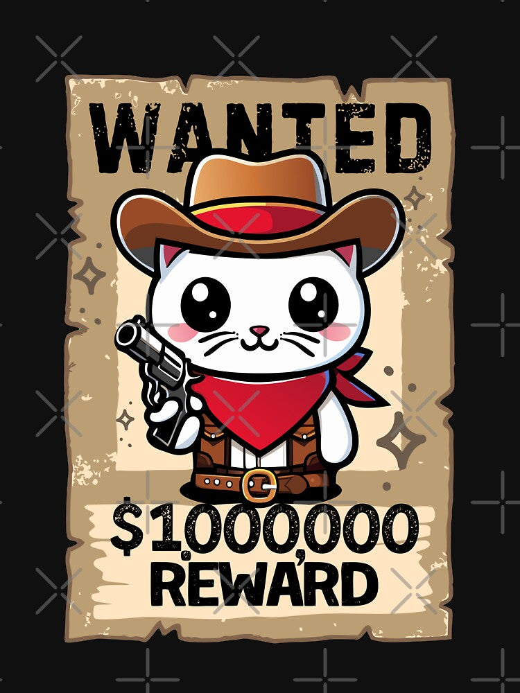 Cat wanted, reward, gunslinger cat, gunslinger by antcpjr682 T-Shirts, Hoodie, Sweatshirt | BlankRebels.com (Image 3)