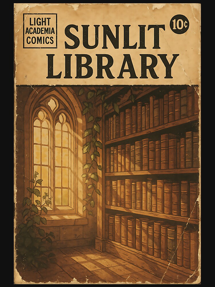 Light Academia: Sunlit Library by bapupa T-Shirts, Hoodie, Sweatshirt | BlankRebels.com (Image 3)