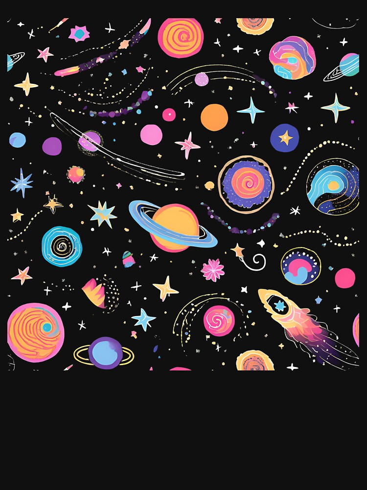 Cute/cool colorful Galaxy/Universe/Planets design by SEVENPRINTS T-Shirts, Hoodie, Sweatshirt | BlankRebels.com (Image 3)